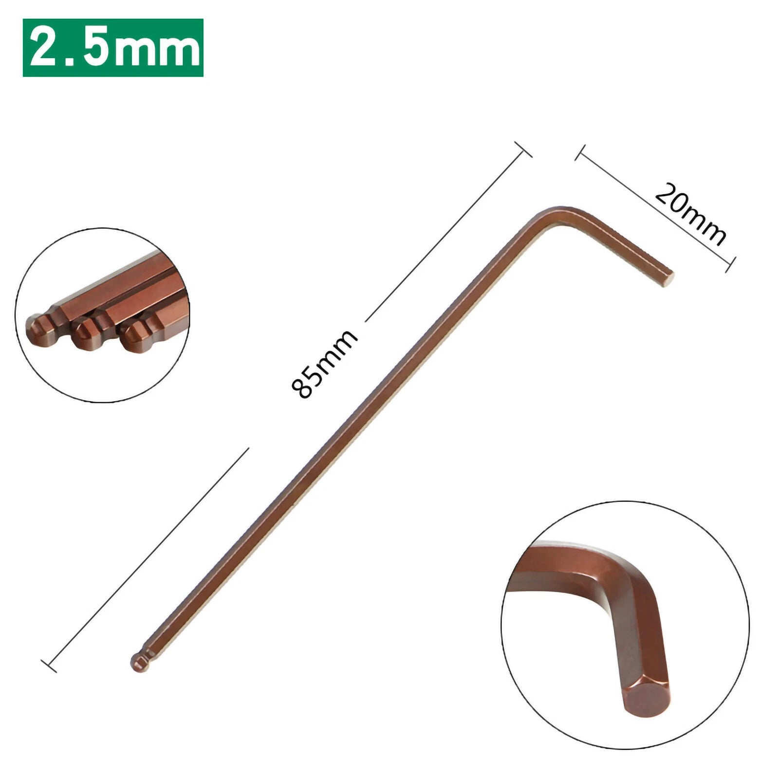 Allen Ball End Hex Key Wrench 1.5mm 2mm 2.5mm 3mm 4mm 5mm 6mm 8mm 10mm 12mm 14mm