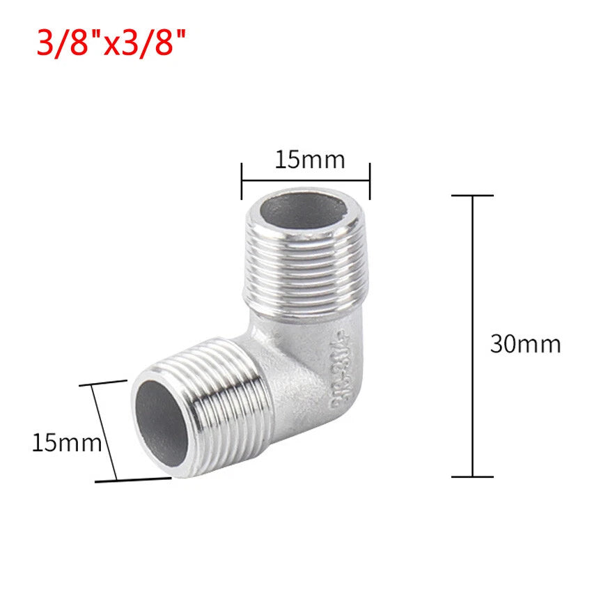 A2 Stainless Steel BSP Male Elbow Pipe Fitting — 1/4" to 2" Equal & Reducing