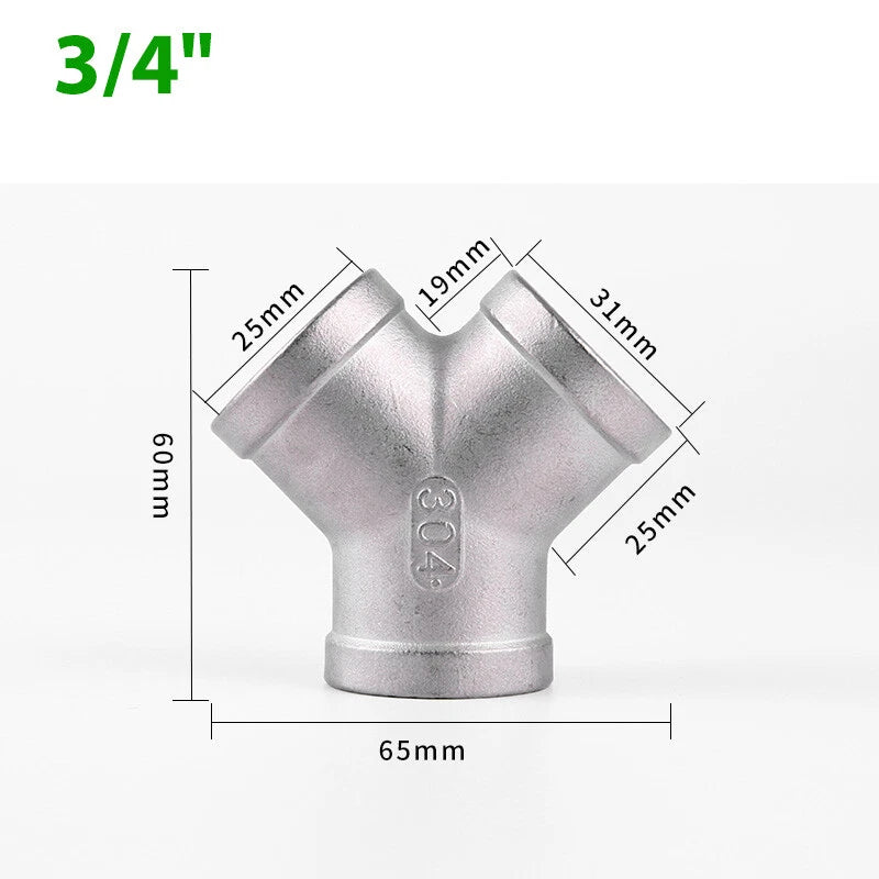 Y Hose Joiner Barbed Splitter — A2 Stainless Steel Hose Connector Fitting