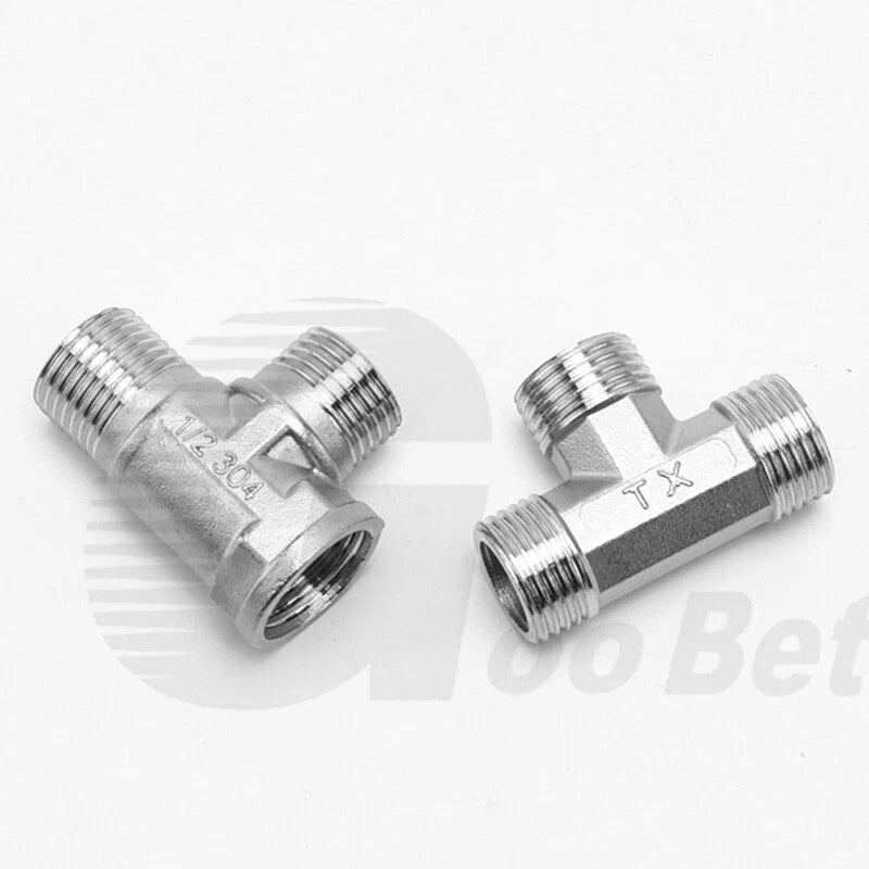 Stainless Steel Equal Tee BSP Pipe Fitting | 1/2" 3/4" 1" Female & Male Thread