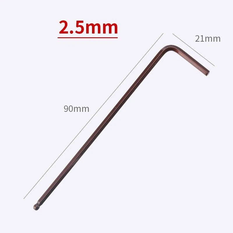 Alloy Steel Long Arm Allen Key Ball Point End Hex Wrench L Shape 1.5-19mm Metric