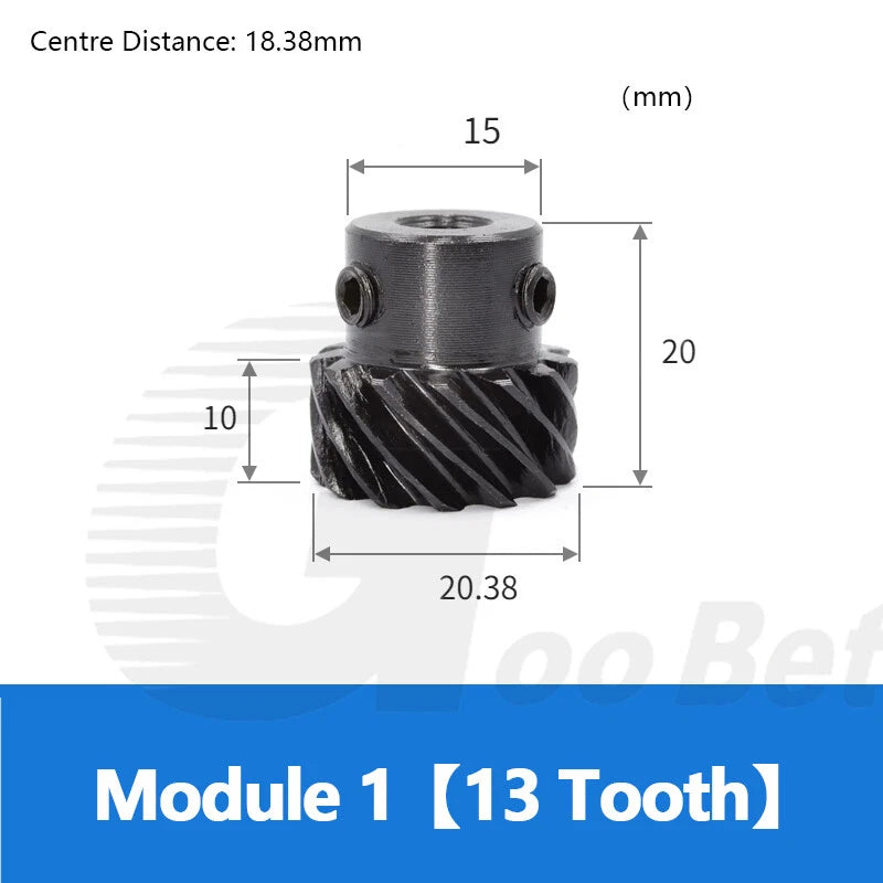 Module 1 1.5 2 Helical Gear C45 Steel Left-handed 45° 13 - 30 Tooth Motor Pinion