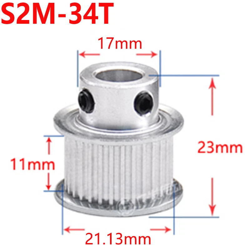 S2M 28-50T Timing Pulley 10mm Belt Synchronous Wheel Gear 3D Printer Bore 4-15mm