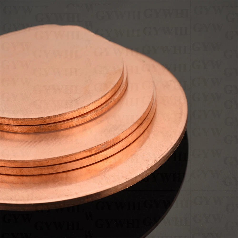 T2 Solid Pure Round Copper Sheet Flat Round Copper Disc Blank Round Metal Sheet - HomeDIYer