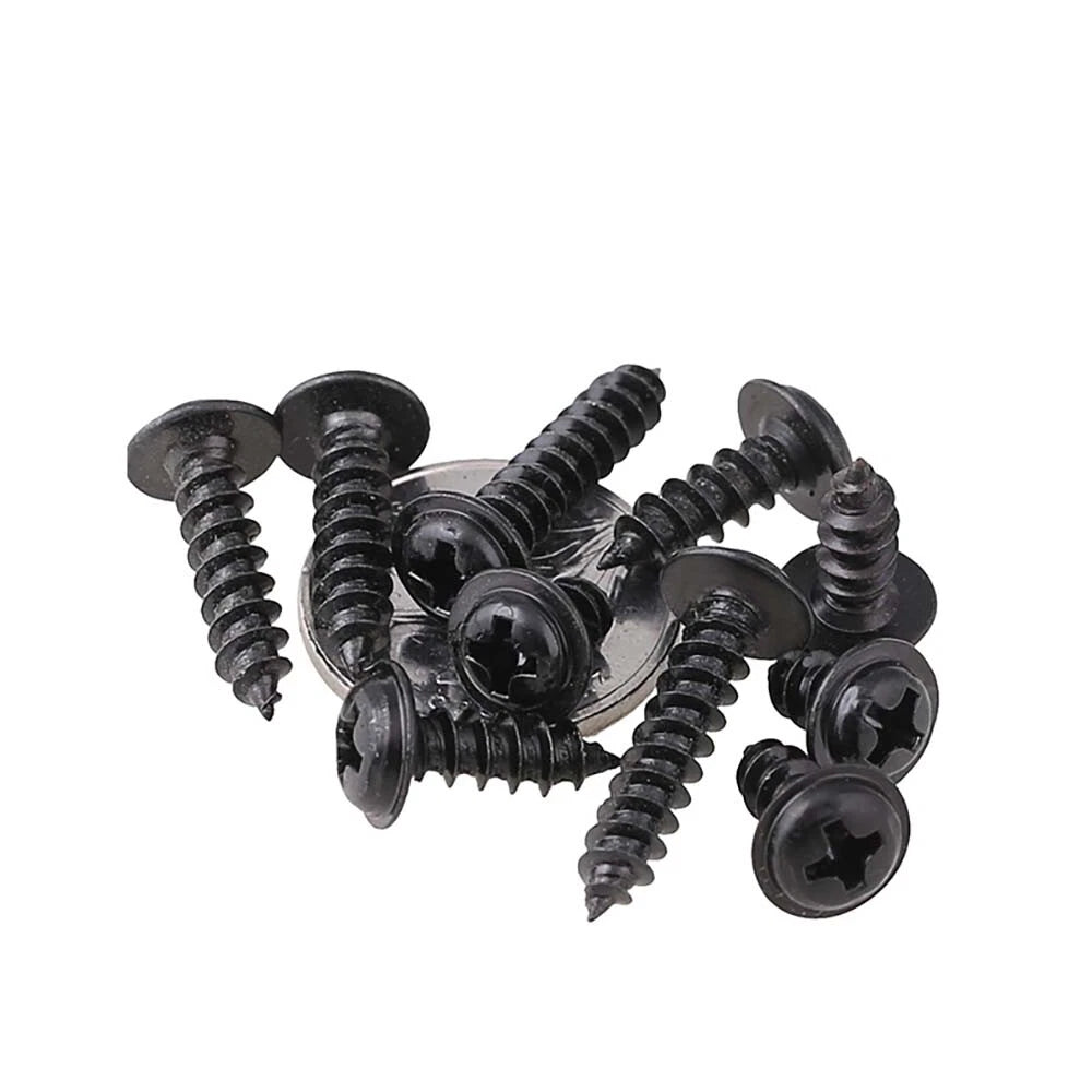 Black Phillips Flanged Head Self Tapping Screws – M1.2–M5 Carbon Steel
