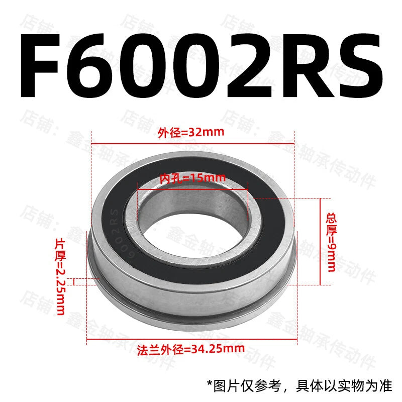 F6000 To F6006 RS/ZZ Rubber Or Metal Seals Flange Deep Groove Ball Bearings