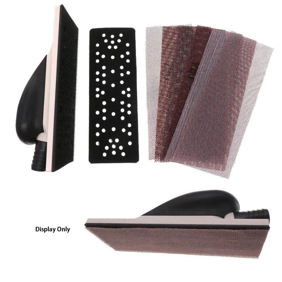 70x198mm Mesh Sanding Sheets — P80 to P1000 Grit Hook & Loop Sandpaper for Detail Sanders