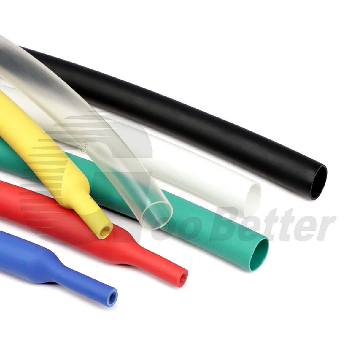 Heat Shrink Tubing 2:1 / 3:1 / 4:1 — Φ0.6mm to Φ50mm, 7 Colors, Adhesive & Non-Adhesive