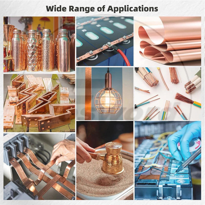 99.9% Pure Copper Cu Metal Flat Bar Copper Strip Copper Plate Thick 5mm- 100mm