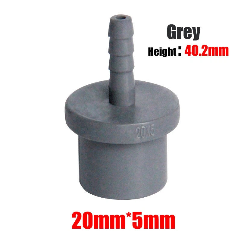 Pagoda 20mm 25mm PVC Pipe Connector Fittings Adapter To Hose OD 5mm~20mm Grey