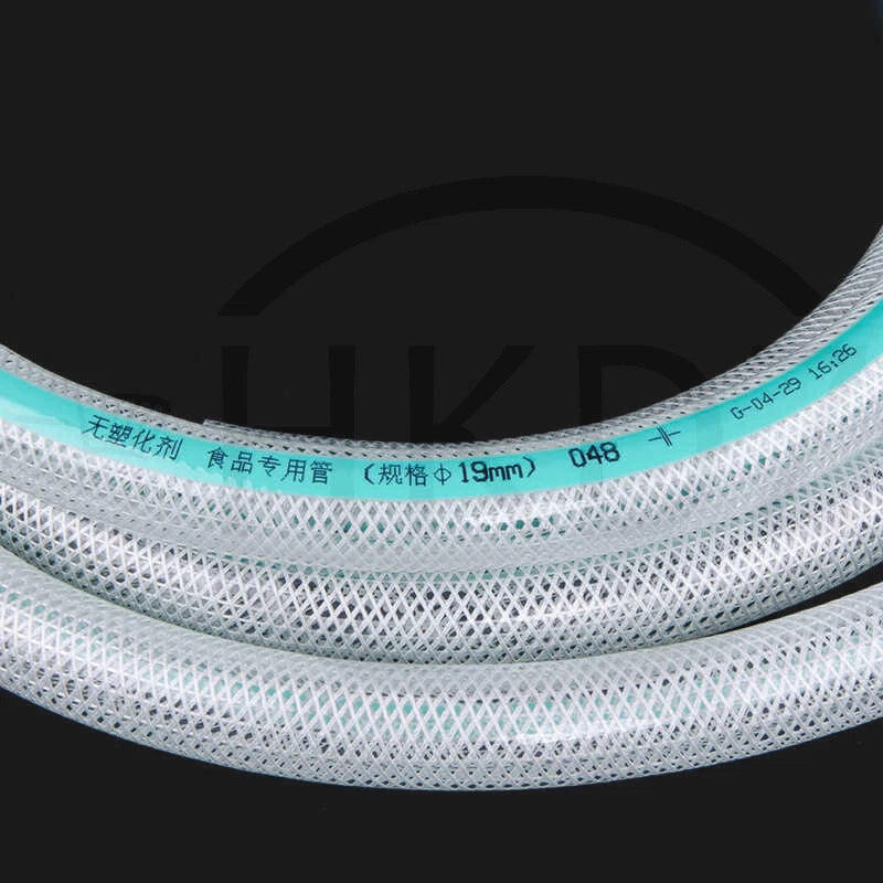 Clear Flexible PVC Hose — Fibre Reinforced Braided, Food Grade Water Oil Tube