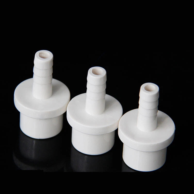 5mm - 63mm Hose Nozzle PVC Plastic Pipe Fittings Barb Connectors Sleeve White