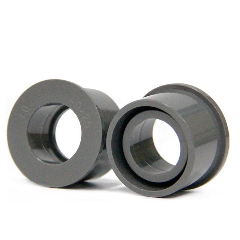 20mm to 90mm PVC Pipe Eccentric Reducing Bushing Fittings Connector Joints Grey