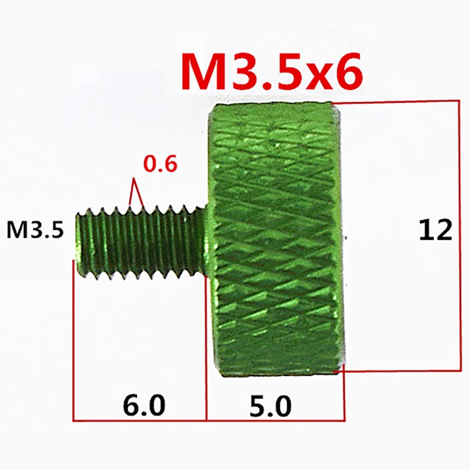 Colorful Thumb Knurled Screws M3 M3.5/6mm - 25mm Hand Tighten Grip Knob Bolts