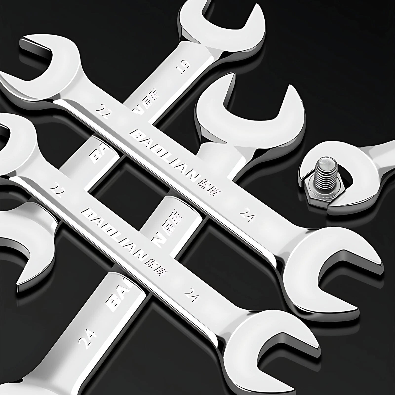 6-41MM Metric Carbon Steel Open End Wrench Double End Wrench Spanner Repair Tool