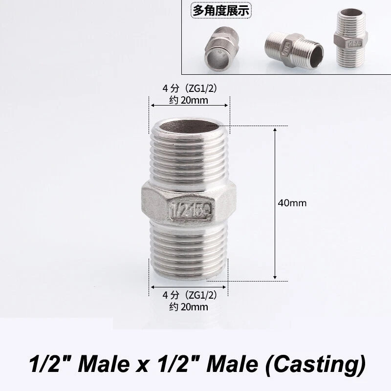 Stainless Steel 90° Elbow BSP Pipe Fittings — Female & Male Reducing Adapters