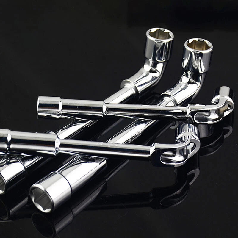 6mm-24mm Metric L Shaped Angled Open Hex 6 point Socket Wrench Doubleend Spanner
