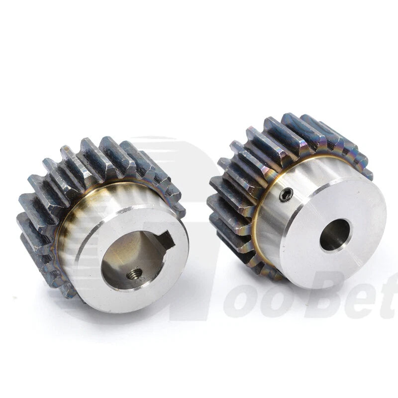 Mod 2 Spur Gear C45 Steel with Hub 12 - 60 Tooth Motor Pinion Hardened Precision