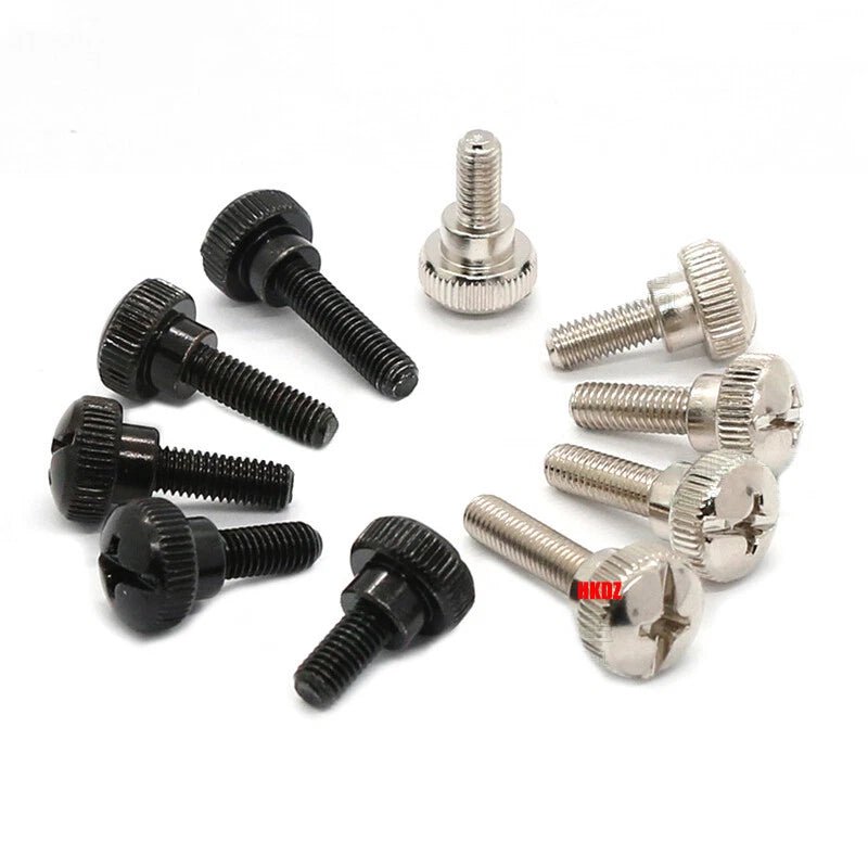 M3~M6 Phillips Carbon Steel Step Knurled Thumb Screws | Hand Grip Knob Bolts - HomeDIYer