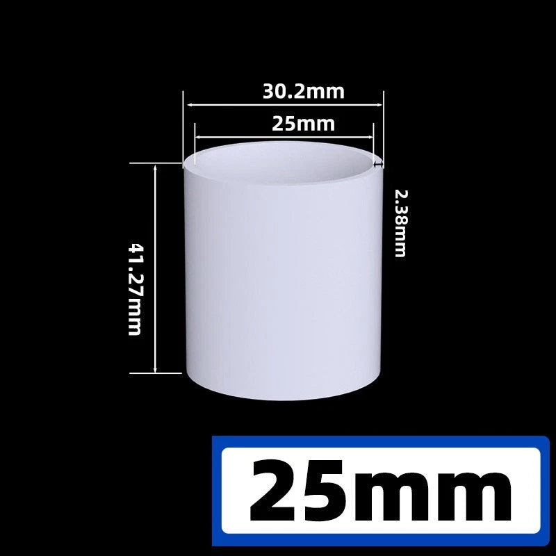 PVC Pipe Fittings White Connector Metric For Aquarium Fish Tank Various Parts