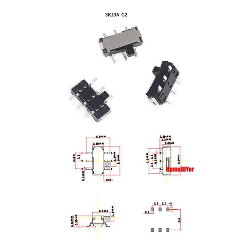 Miniature Slide Switch SS SK Series — 2/3 Position, 3–8 Pin Toggle Switches