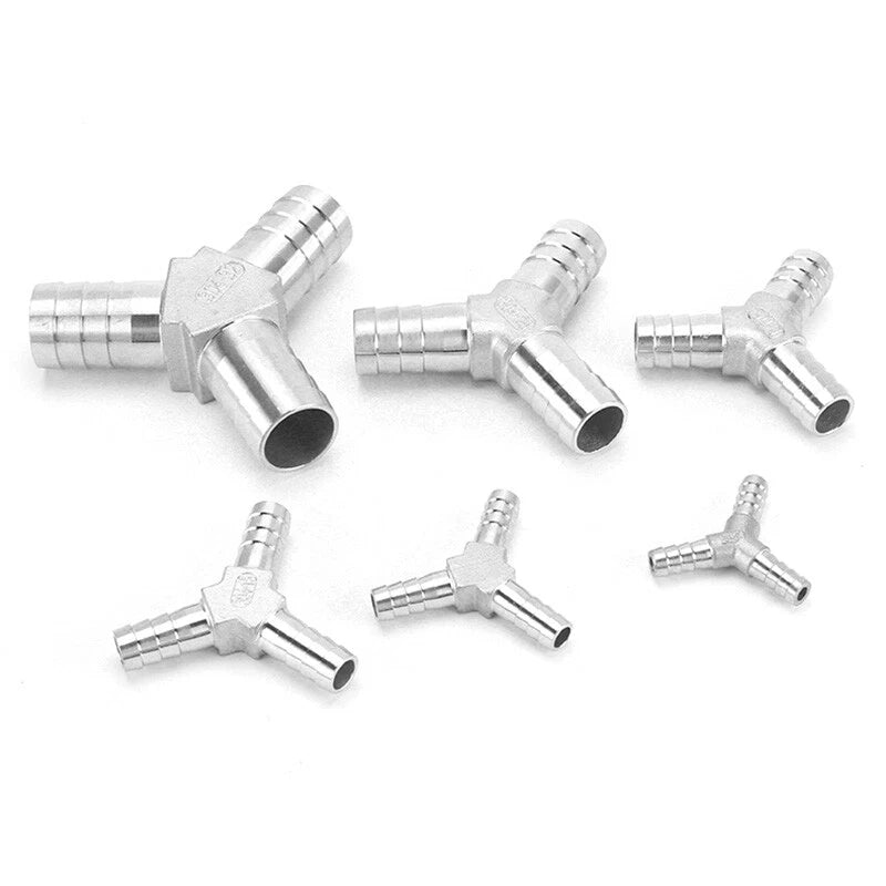Stainless Steel Barb Hose Fittings — Straight, Elbow, Tee, Y-Piece & Cross