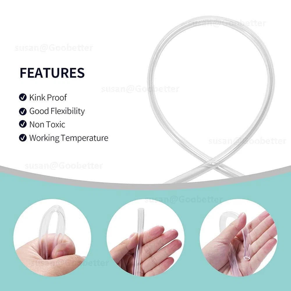 Clear Flexible PVC Tubing — Plastic Hose for Air, Water, Aquarium & Pond