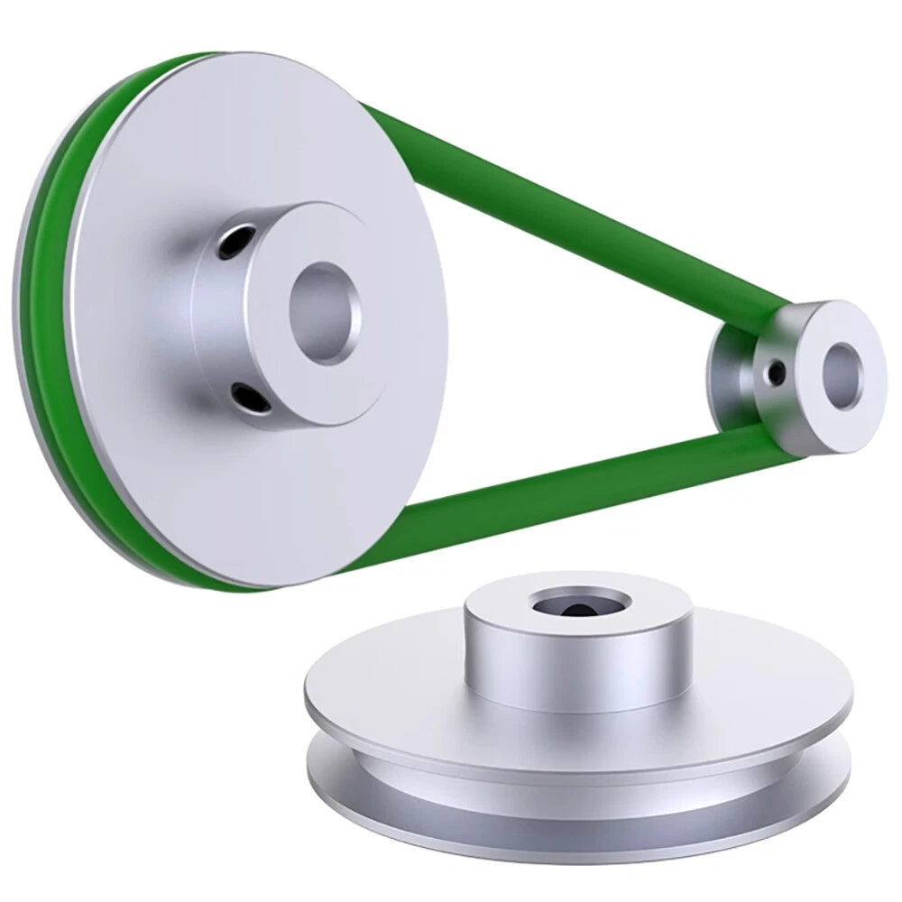 OD 20mm-100mm Aluminium V-Groove Pulley With Fixed Screw for 5mm/6mm Width Belt