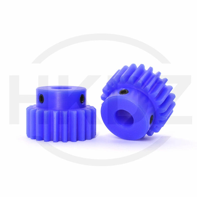 1.5 Mod Blue Nylon Spur Gear 15-60T,Bore 6-12mm Pinion Gear With Step Motor Gear