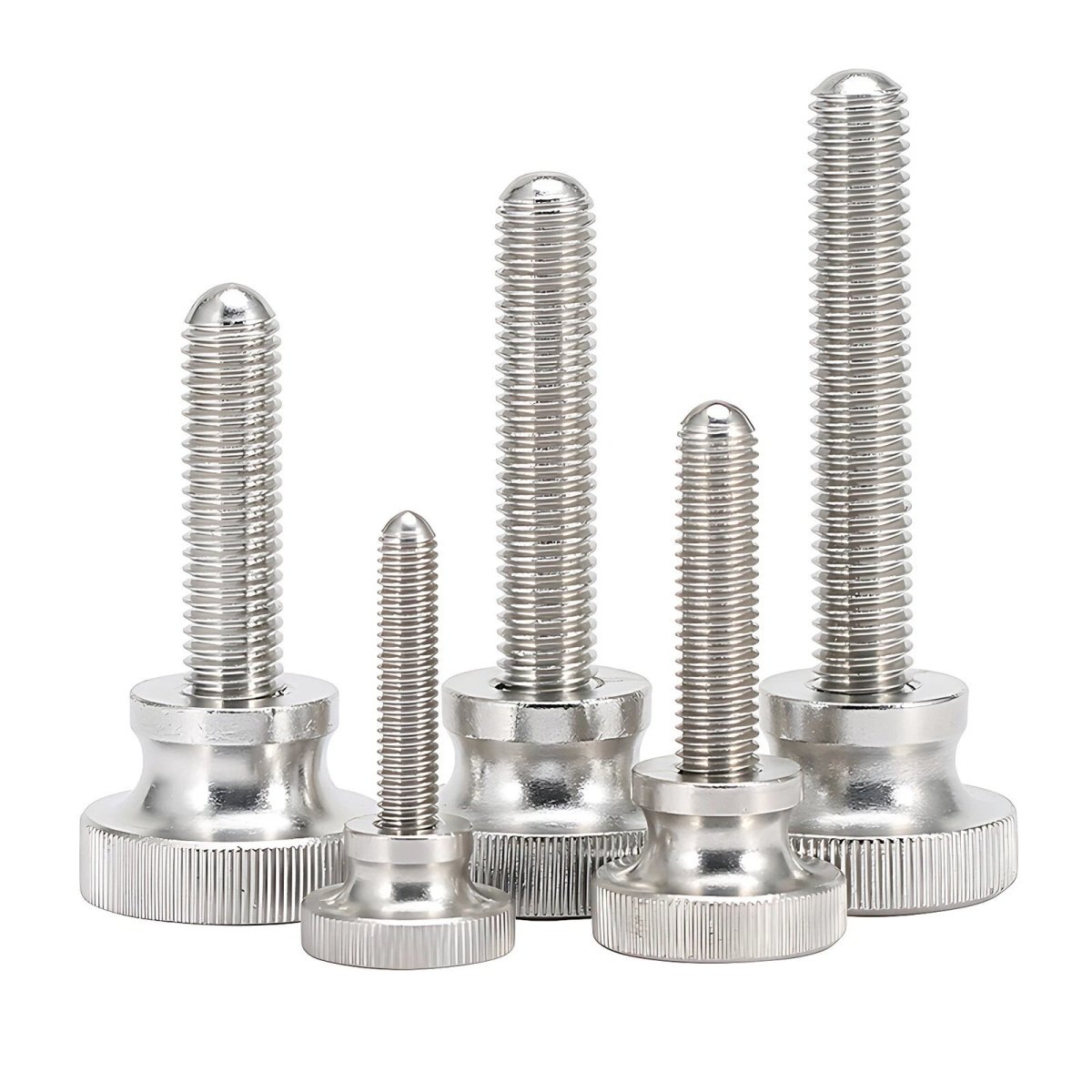 A2 Stainless Steel Knurled Thumb Screws – M2 to M10, Hand Turn Knob Bolts, 4 - 60mm Lengths - HomeDIYer