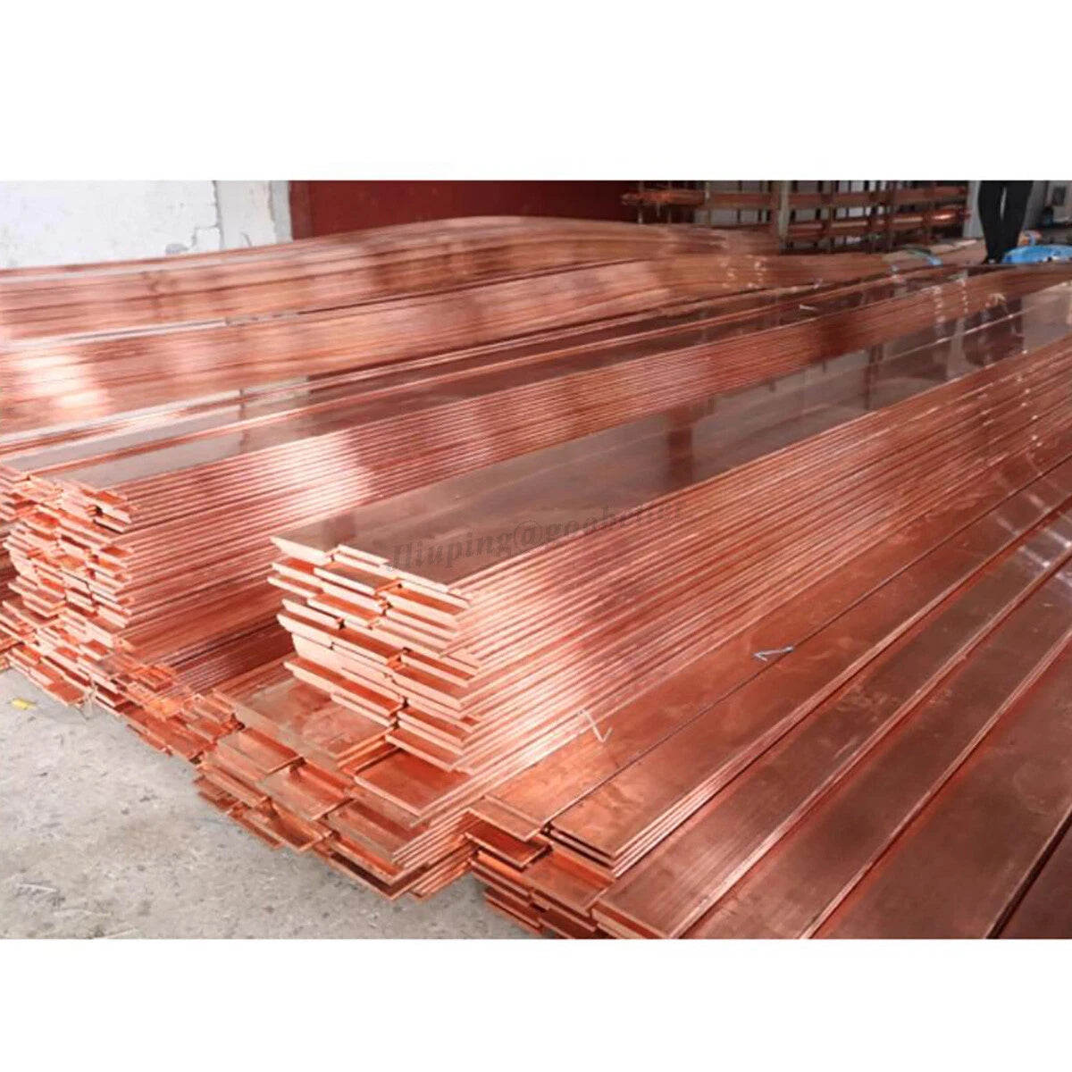 T2 Copper Flat Bar Square Sheet Plate Strip 100mm Long-Width 40/45/50/55/60mm