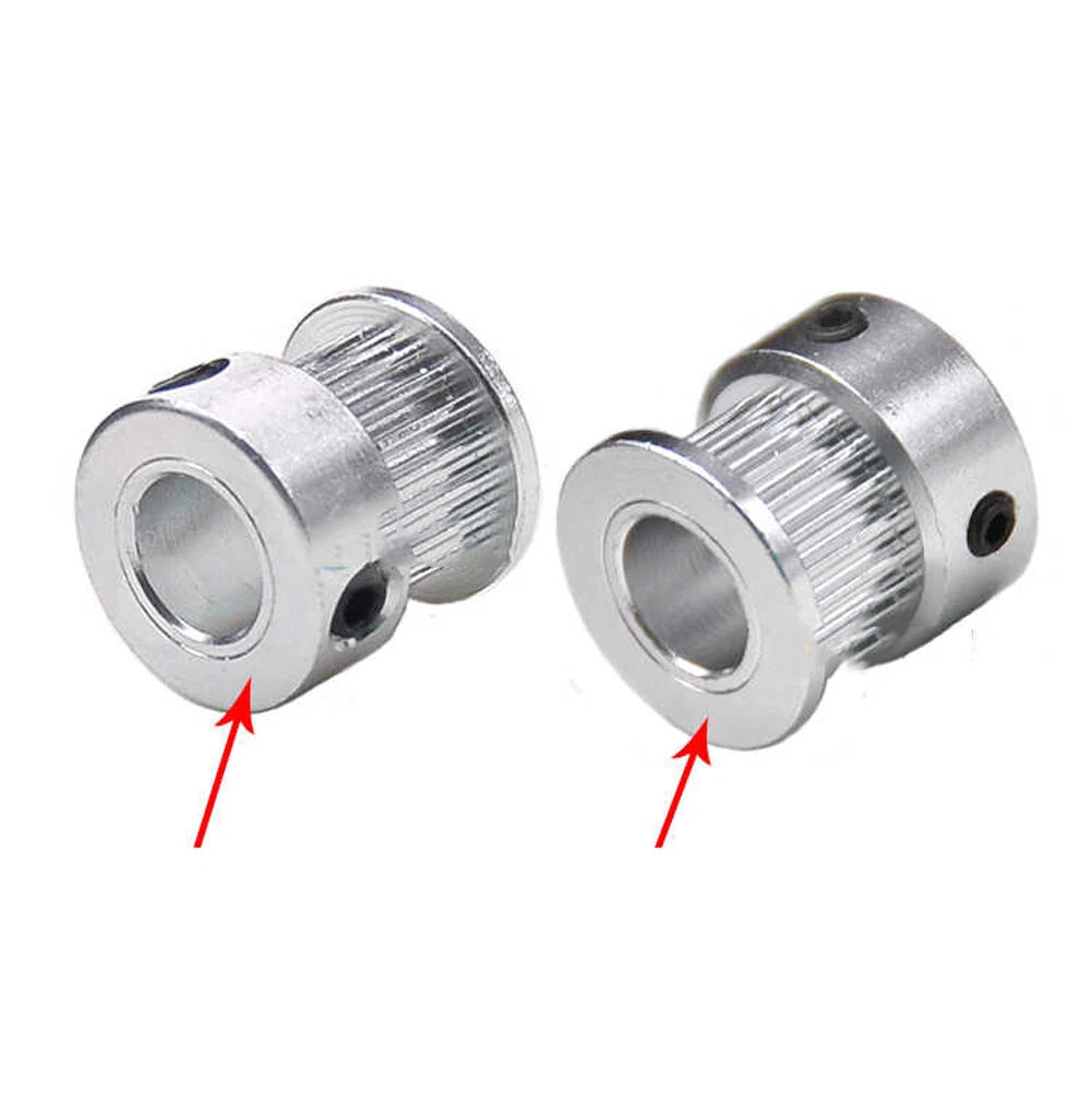 GT2 6/10mm Timing Belt Smooth Tooth Idler Drive Pulley 16-50Tooth Bore 4mm-14mm