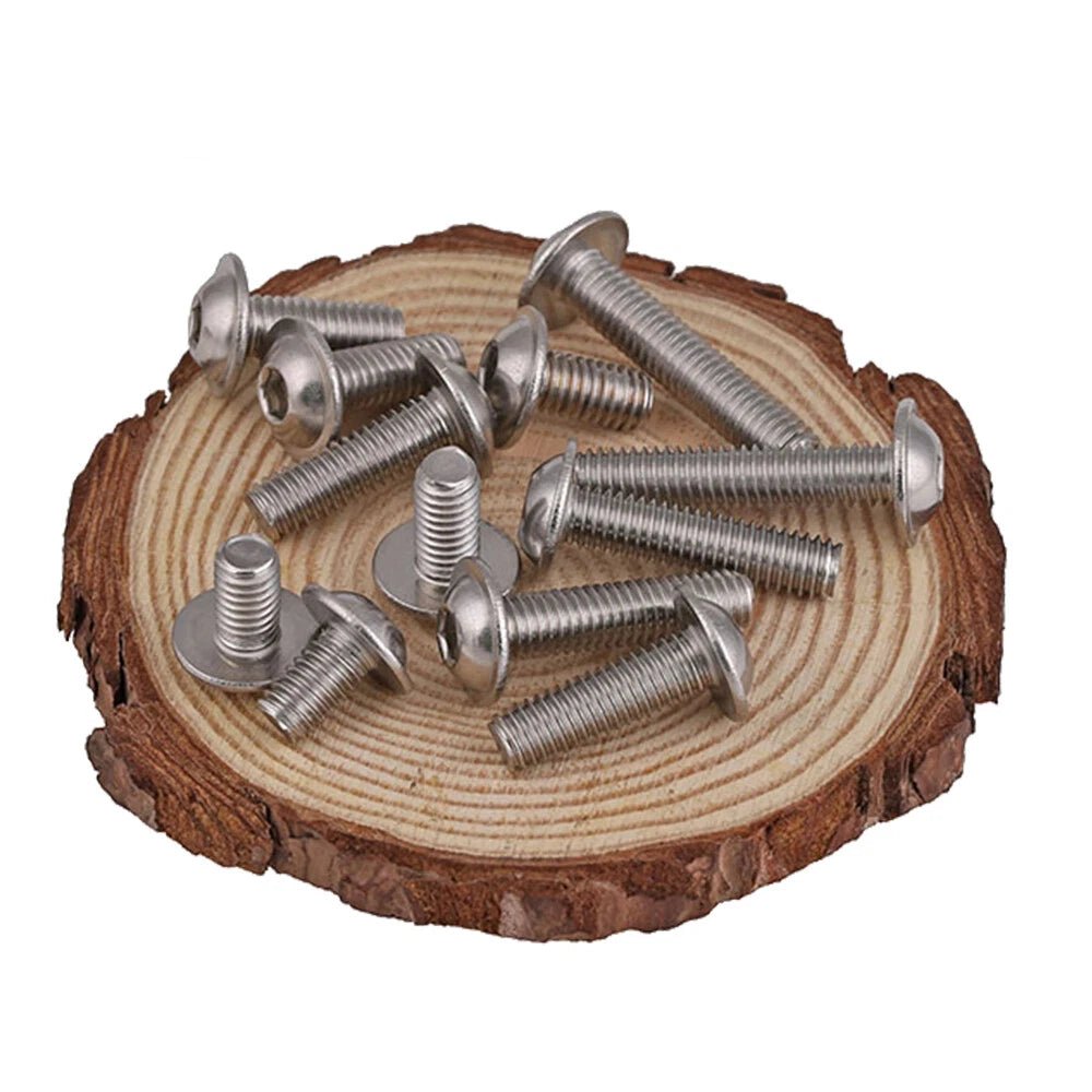 M3–M6 Flanged Button Head Screws, A2 Stainless Steel Allen Socket Machine Bolts - HomeDIYer