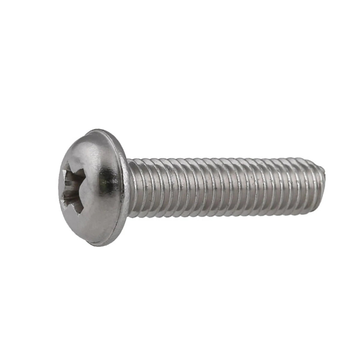 M2–M5 Flanged Phillips Button Head Machine Screws, 304 Stainless Steel