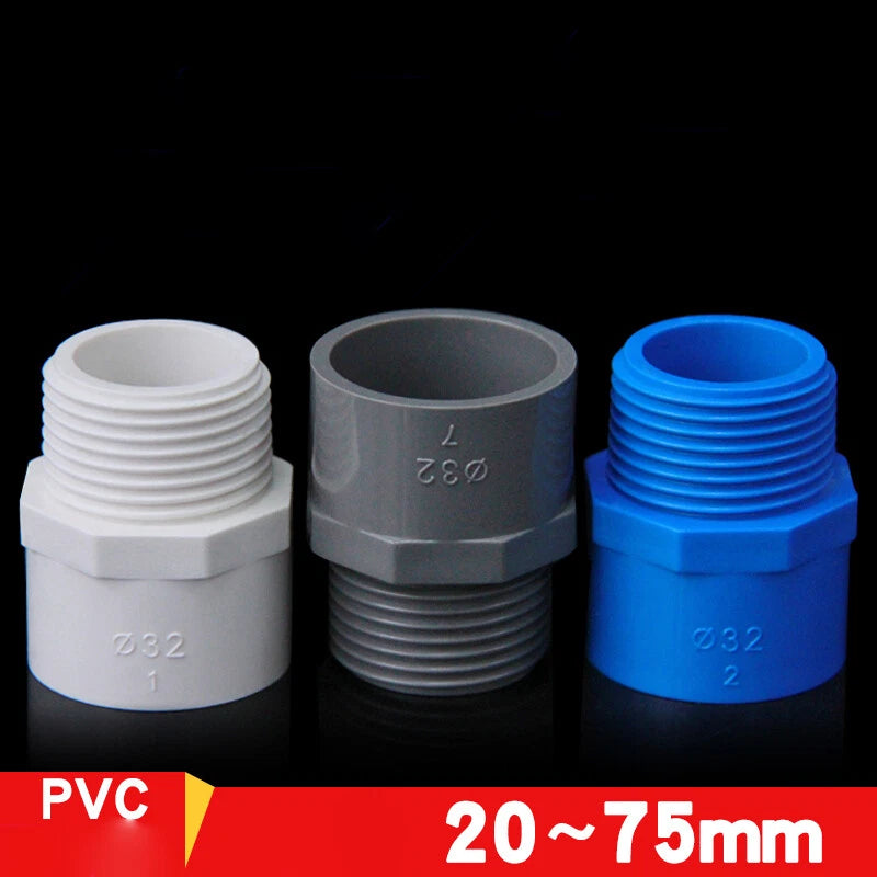 PVC Metric Plumbing Fittings Pipe For Aquarium Fish Tank Pond Solvent Weld Lot