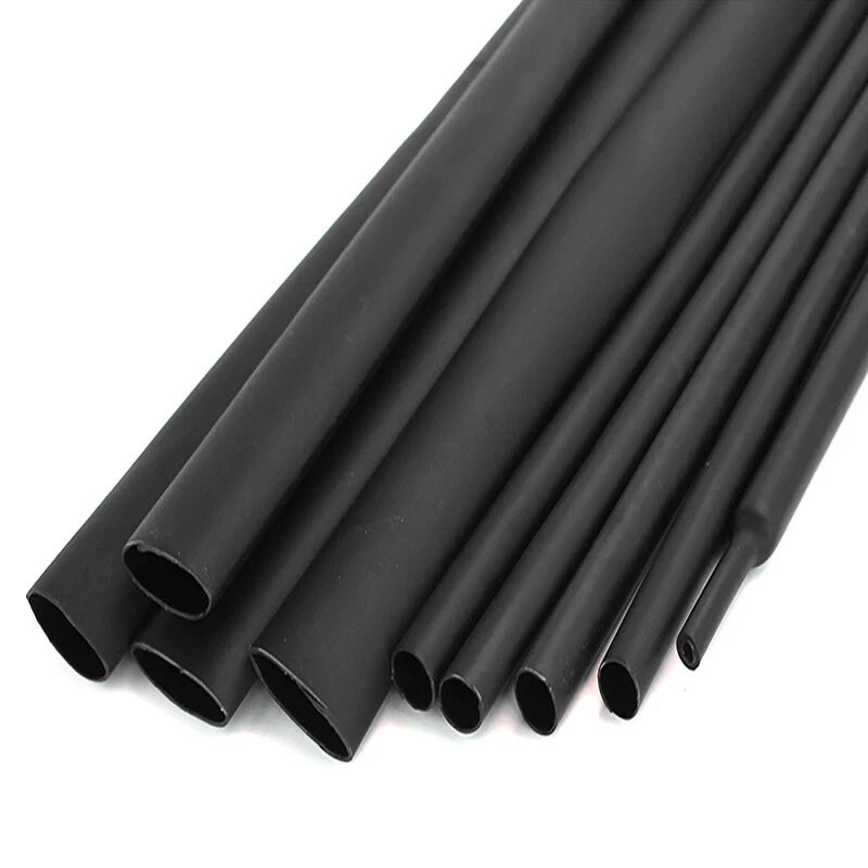 Black Heat Shrink Tubing 2:1 — Electrical Wire Sleeving, 0.6mm–10mm
