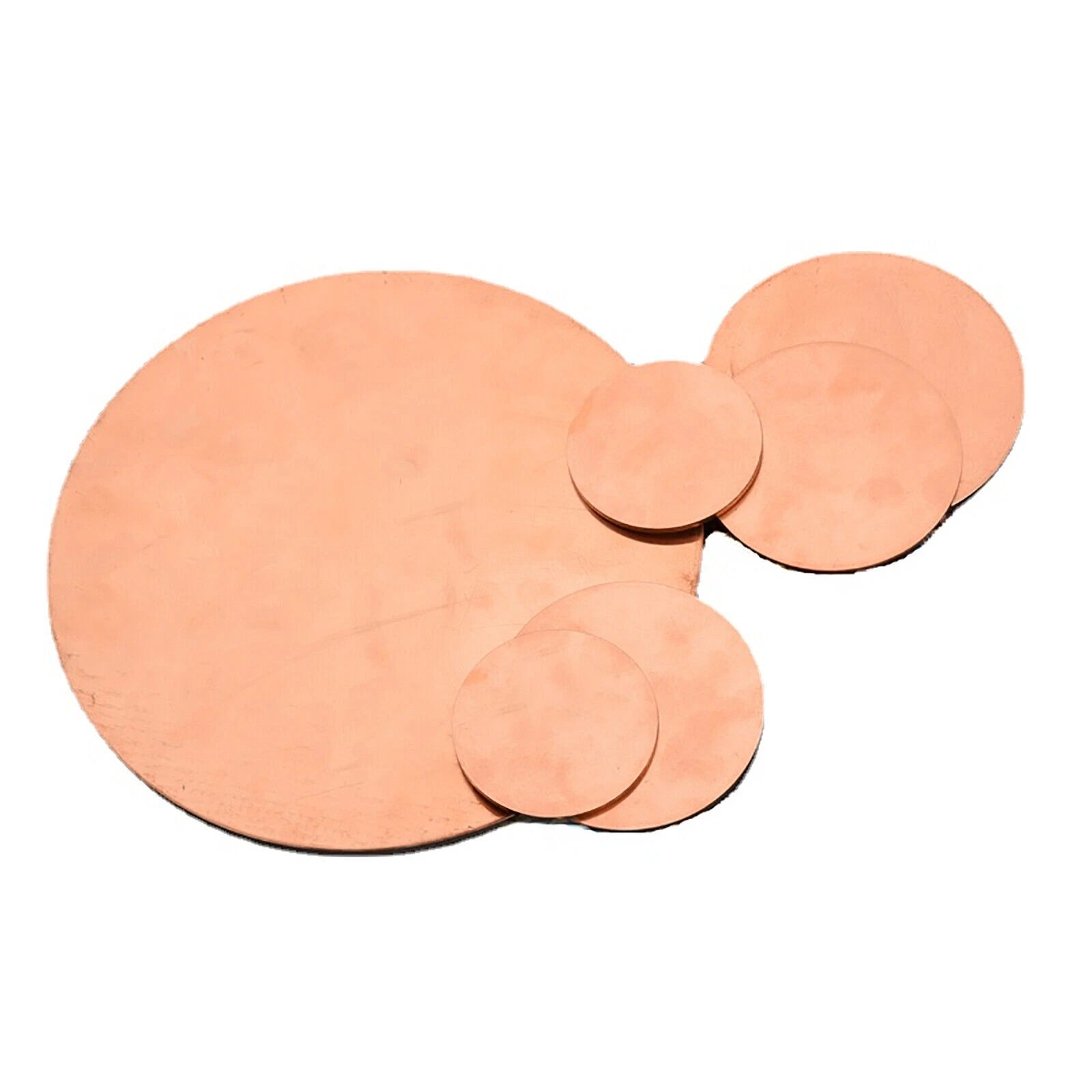 Solid Pure Copper Discs Blanks Round Plate Metal Sheet Thick 0.5~5mm Ø10mm~200mm