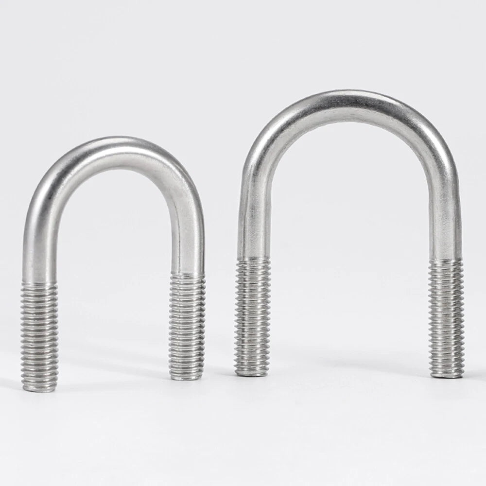 A2 Stainless Steel U - Bolts M6 M8 M10 M12 — Round Bend Pipe Clamp Bolt - HomeDIYer