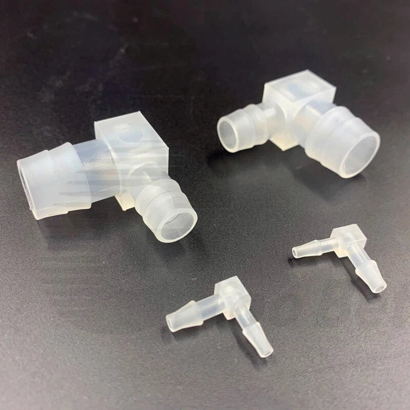 90 Degree Elbow Hose Joiner Reducer Plastic Barbed Connector Pipe Air Fuel Water