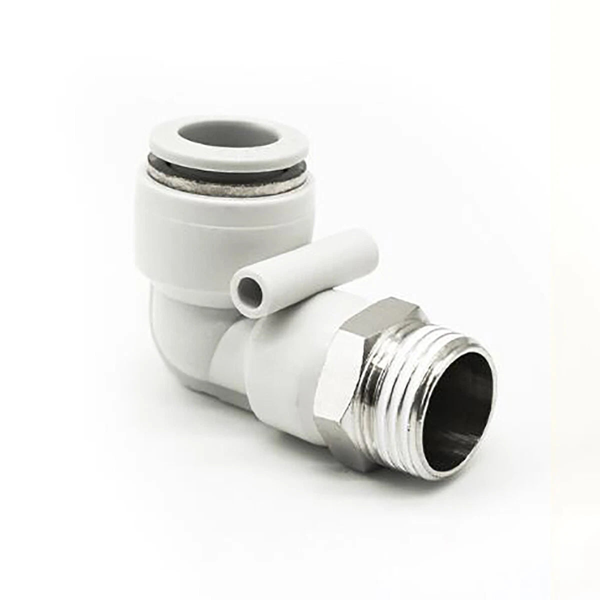 Pneumatic Male 90° Elbow Push-In Fitting | Tube OD 4–16mm Air Hose Connector