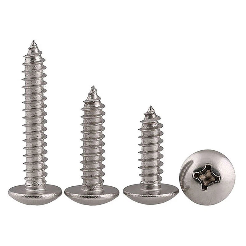 Big Flat Head Phillips Self Tapping Screws – 316 Stainless Steel, M2–M6