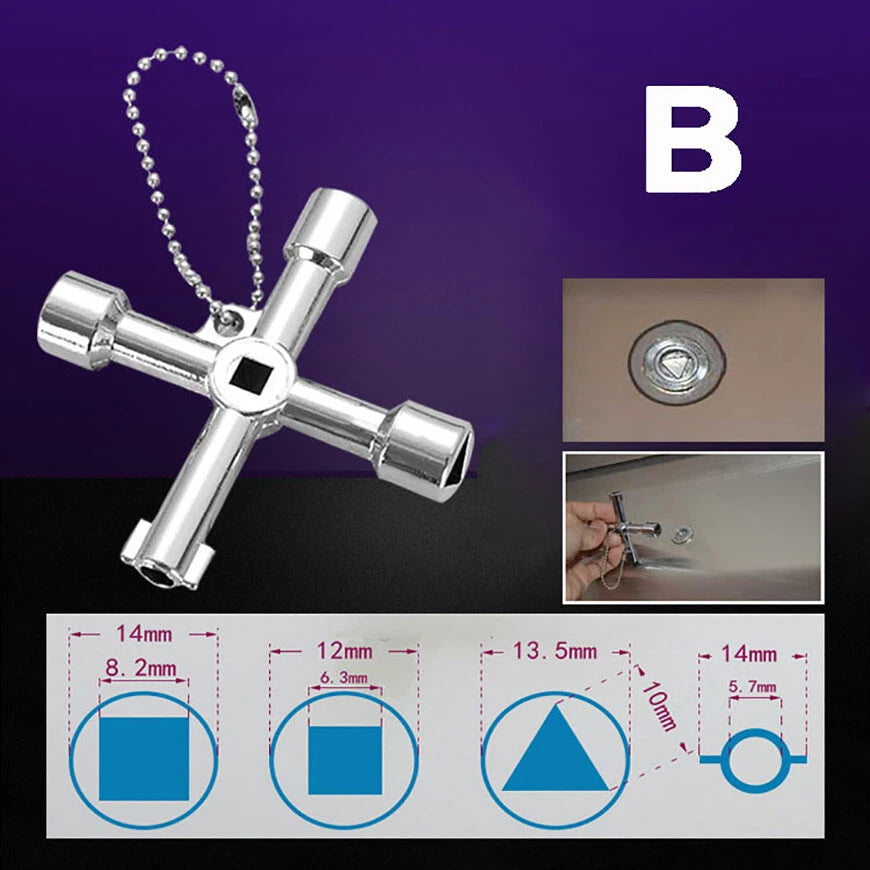 Key Wrench Square Triangle Plumber for Electric Cabinet Elevator Emergency Lift
