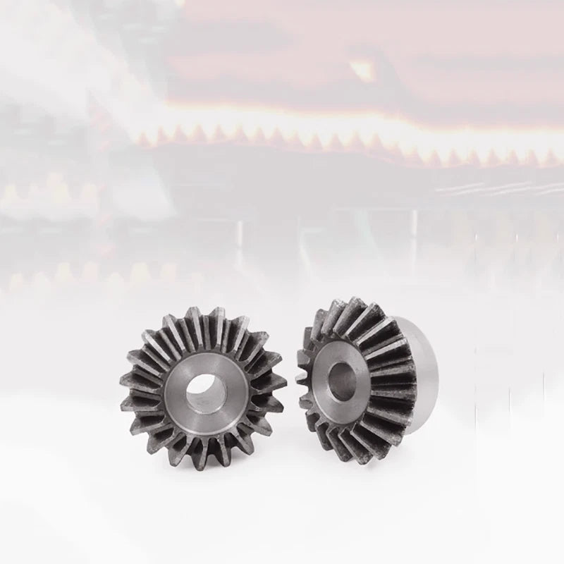 1M 1.5M 2M Bevel Gear 15 - 20 Teeth 1:1 90° Meshing Angle 45# Steel Drive Gear