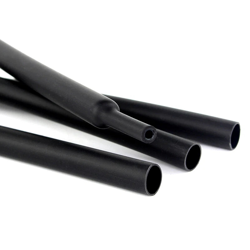 Black Heat Shrink Tubing 10mm–80mm | 2:1 Ratio Electrical Wire Sleeving