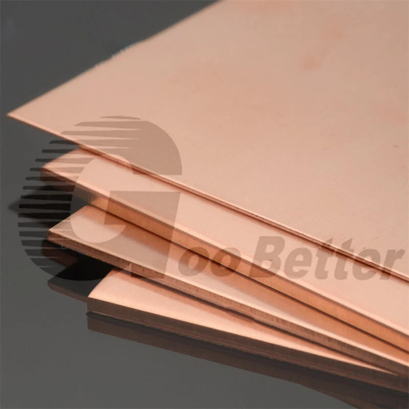 T2 Copper Sheet Plate Metal guillotine Offcuts 0.8mm to 10mm Thick Multiple Size