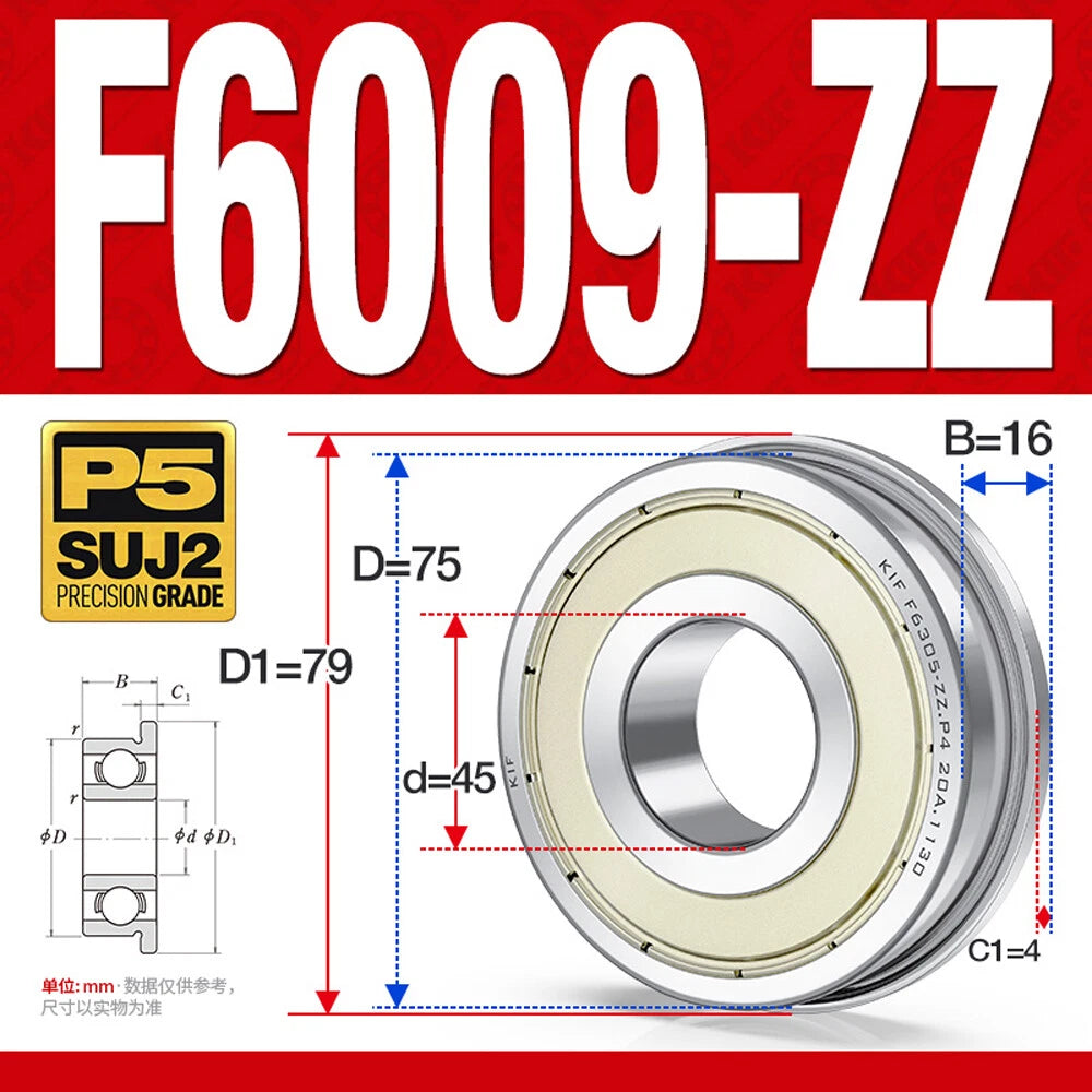 Mini Metal Shielded Flanged Ball Bearings - Model Complete Inner Diameter 2-50mm