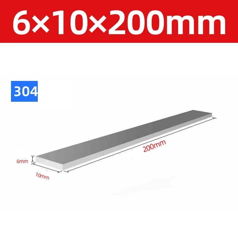 304 Stainless Steel Flat Bar Metal Plate Strip Width 10mm-80mm Thick 3mm to 20mm