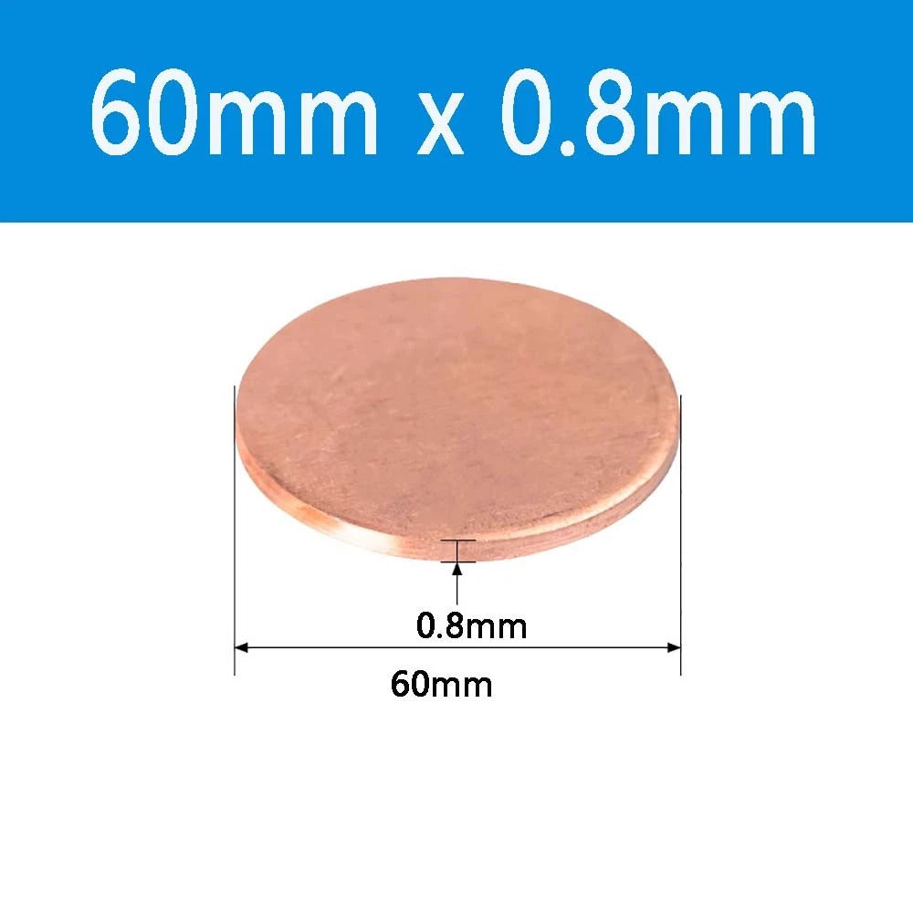 T2 Solid Pure Round Copper Sheet Flat Round Copper Disc Blank Round Metal Sheet