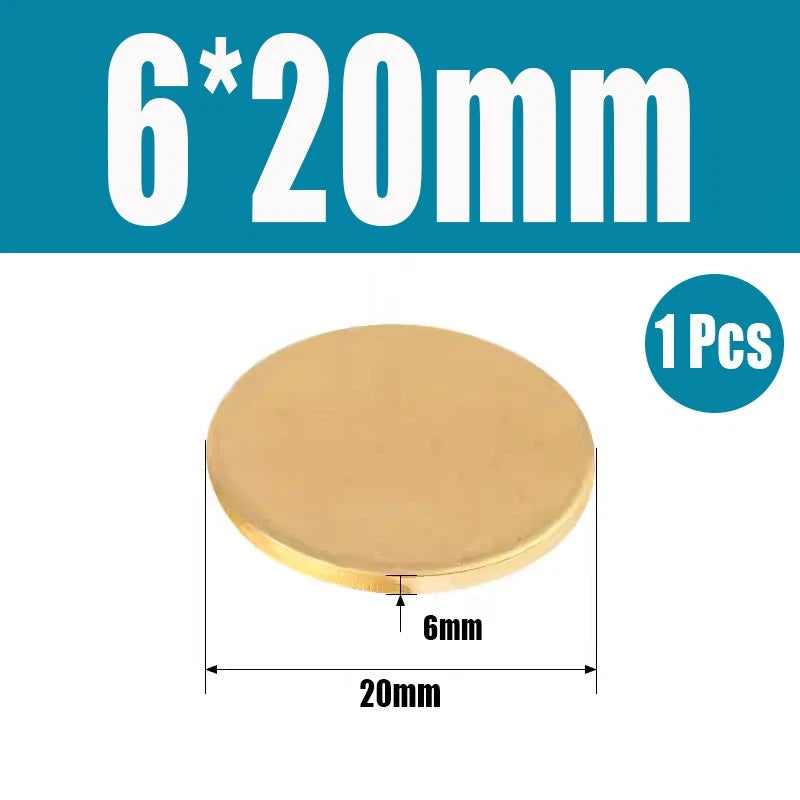 Thick 0.5mm-6mm Solid Brass Discs Blanks Discs Ø 20mm-300mm Metal Round Sheets