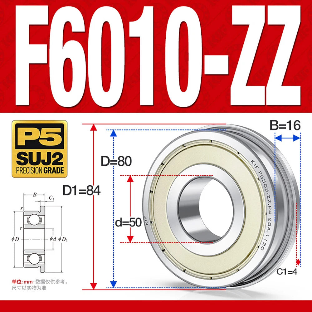 Mini Metal Shielded Flanged Ball Bearings - Model Complete Inner Diameter 2-50mm